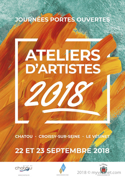 samedi 22 et dimanche 23 les artistes du Vésinet, de Chatou et de Croissy vous ouvrent leurs portes de 14 à 19h00.